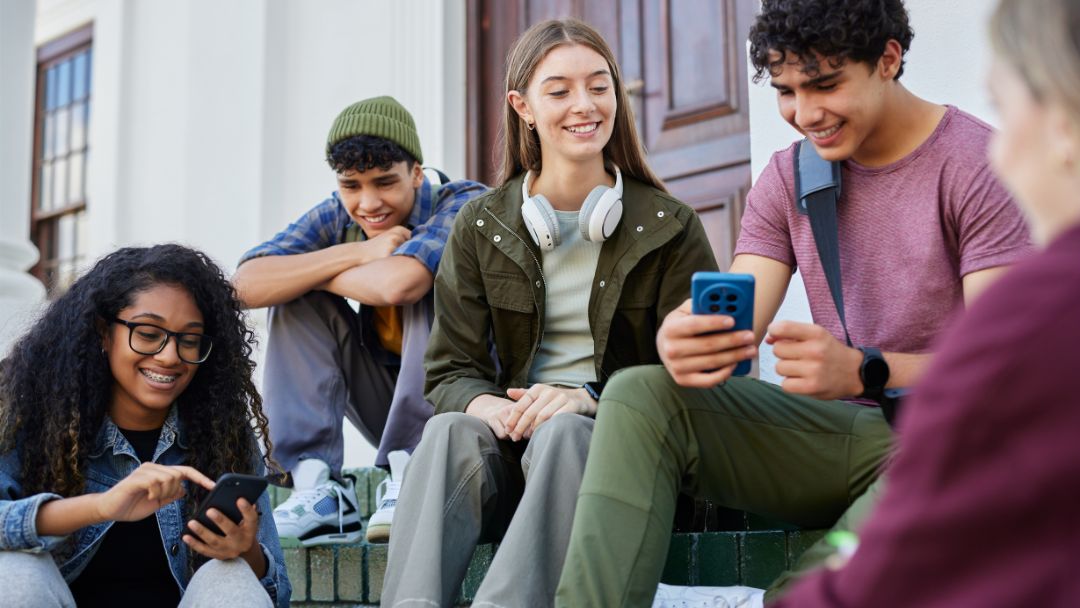 Teenagers spending time together outdoors