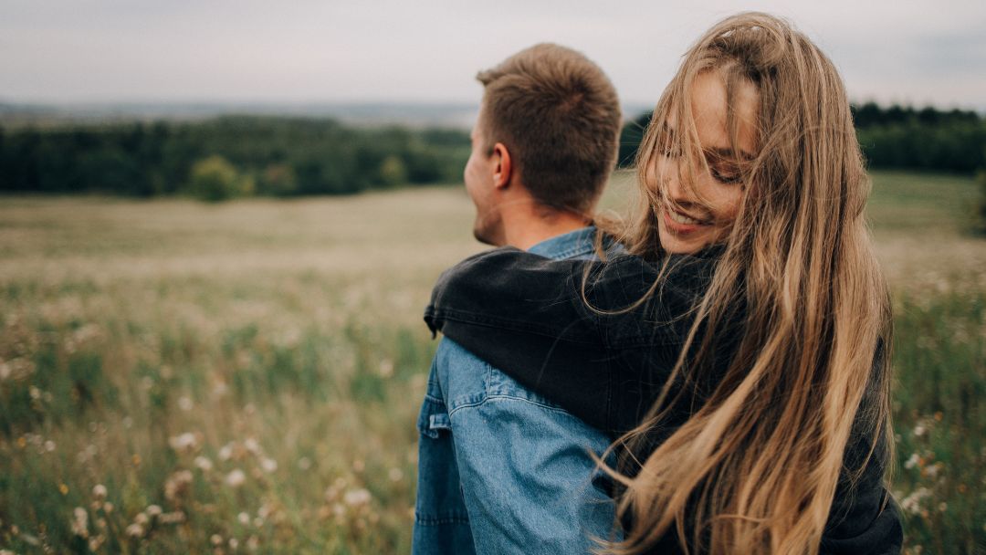 Two friends embracing